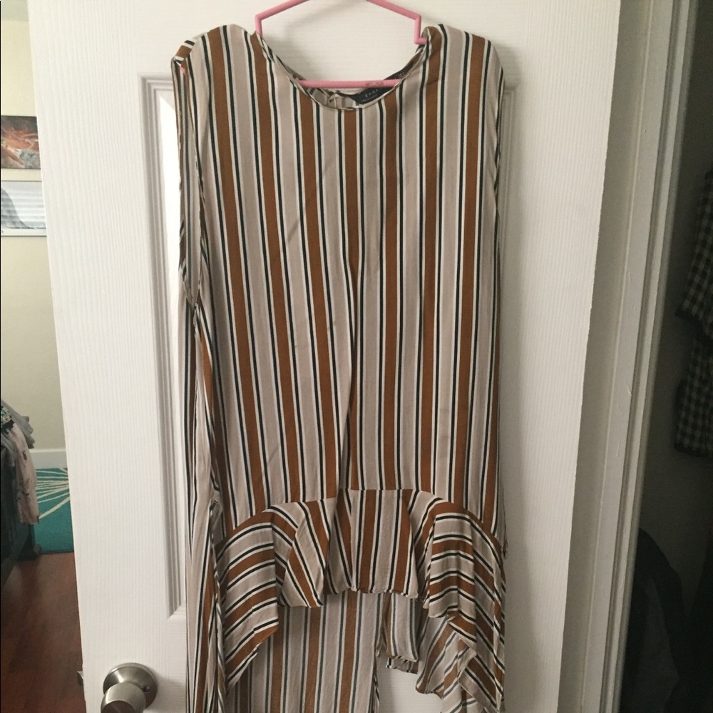 Zara Woman Hi-Low Sleeveless Top